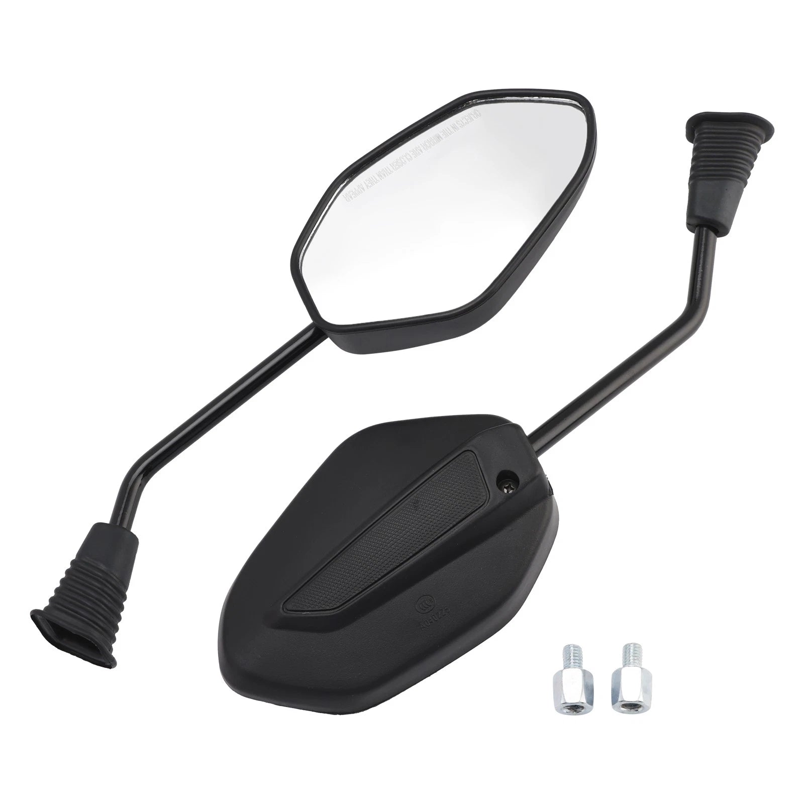 Set of 2 Black Rearview Mirrors for Honda Dio 110 SCV110 (2017–2022)