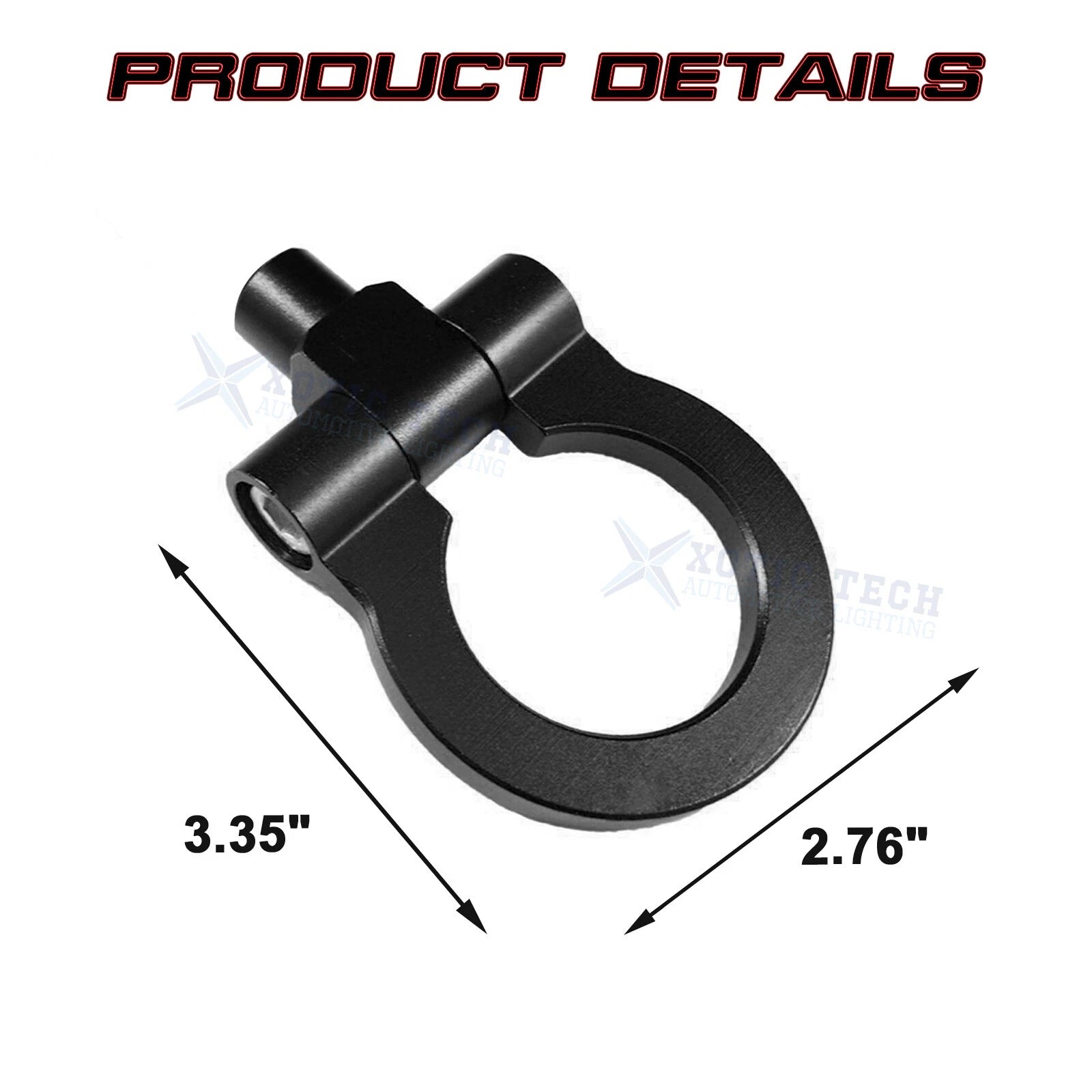 Anodized Alloy Black Tow Hook for Audi A4/S4 B8 (2008-2019)