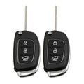 2X Flip Folding Key Remote Fob Case Replacement for Hyundai (Uncut)