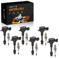 6X Ignition Coil & Spark Plug Pack for Infiniti FX35 G35 M35 Nissan 350Z UF401