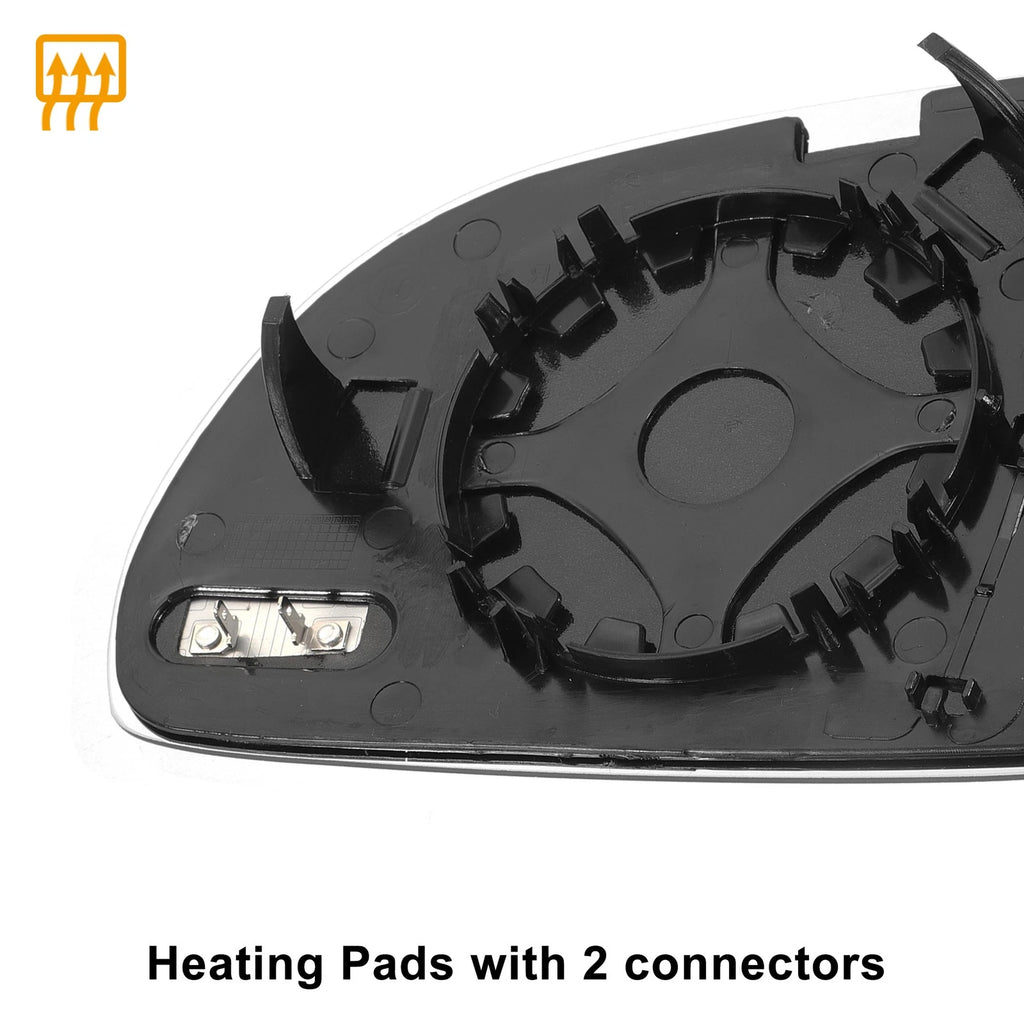 Right Side Heated Mirror Glass for Audi Q3 (2011–2018)