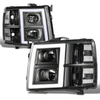 Headlight Headlamp with LED Bar for Silverado 1500 2500HD 3500 (2007–2014)