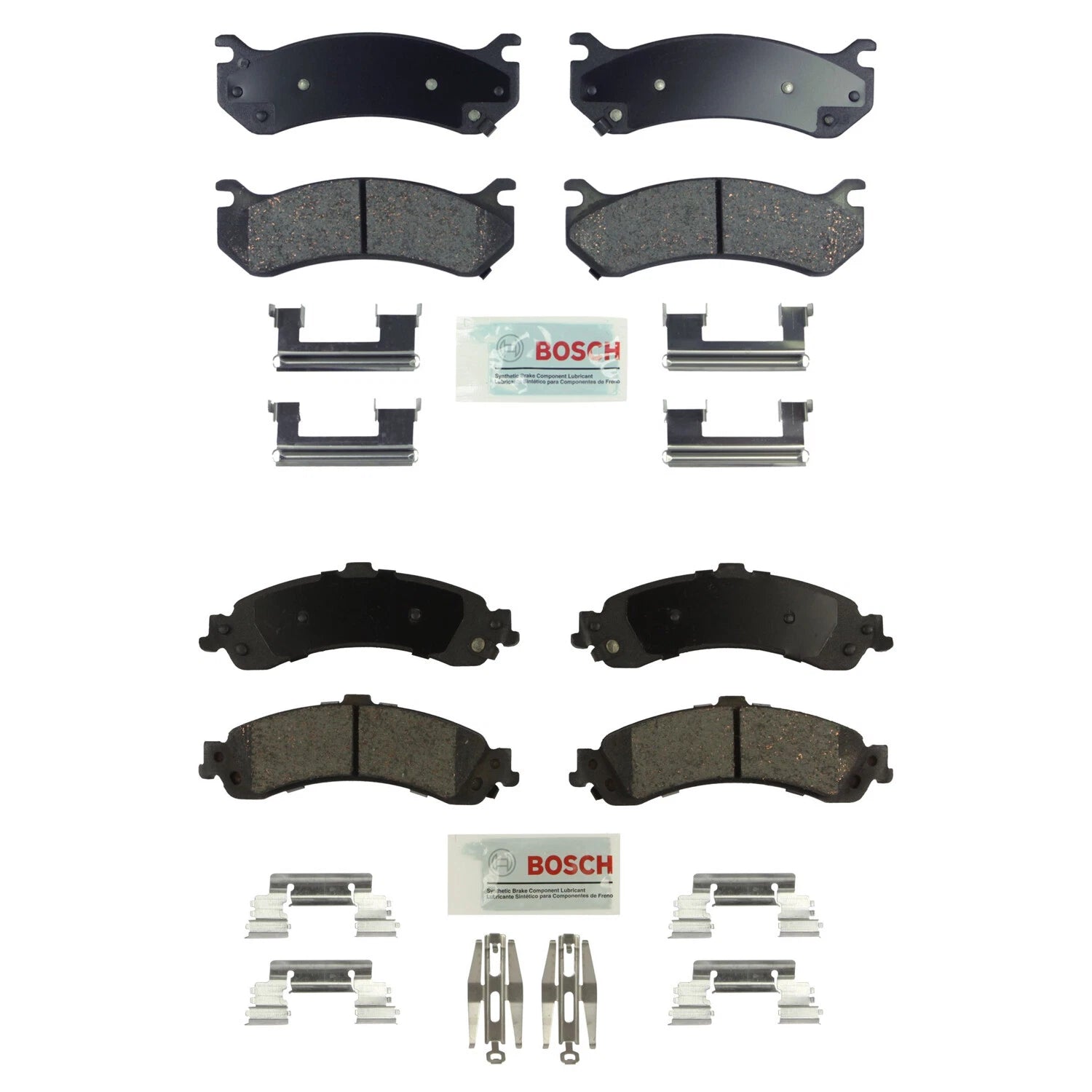 Set of 4 Bosch Blue Ceramic Disc Brake Pads for Chevrolet Avalanche/Sierra/Silverado
