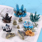 Silicone Epoxy Resin Mold for Crystal Cluster Quartz Rock Column
