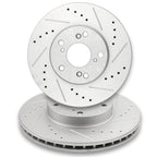 Drilled and Slotted Front Brake Disc Rotors for Honda Accord Civic Element