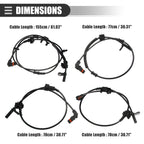 Set of 4 ABS Wheel Speed Sensors for Dodge (ALS1931)