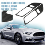 2X Side Door Handle Bowl Cover Trim for Ford Mustang (2015–2021) Black