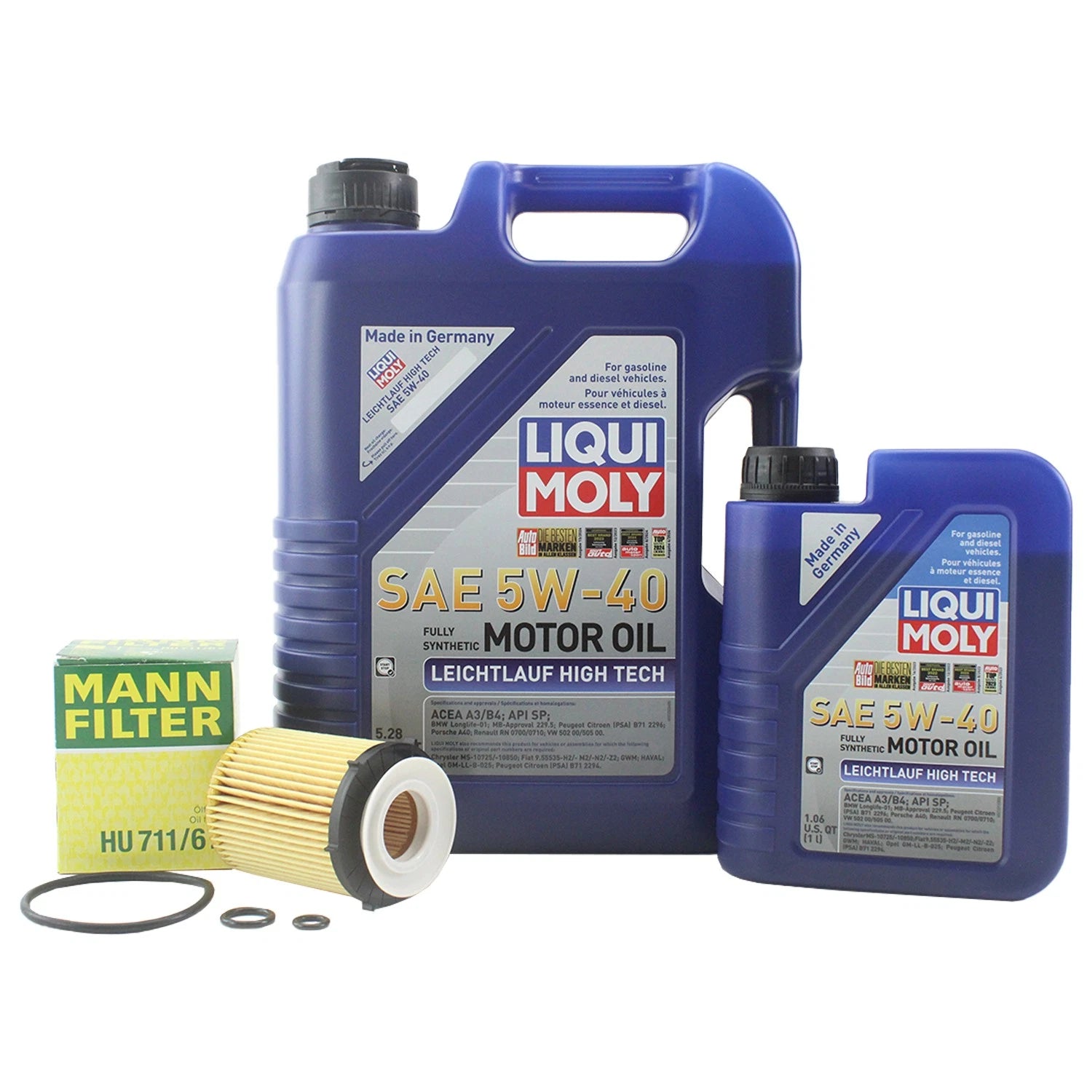 6L Liqui Moly Leichtlauf High Tech 5W40 Engine Oil Change Kit for C117 X156 (2011–2019)