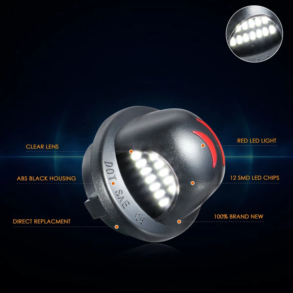 Set of 2 LED License Plate Lights for Ford F150/Ranger/Explorer Sport Trac (2004–2014)
