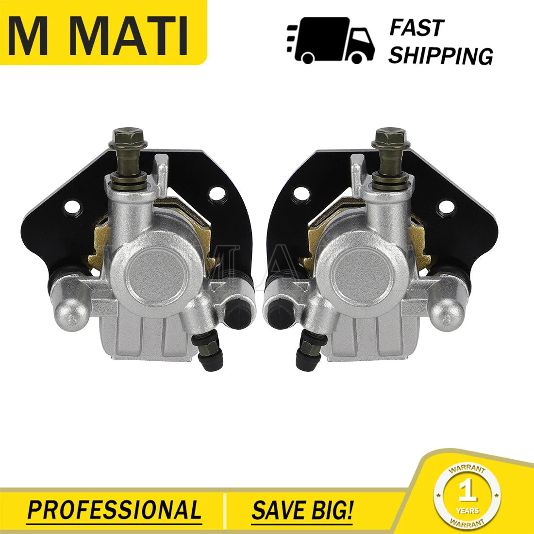 Set of 2 Front Brake Calipers for Suzuki QuadRacer 250 LT250R (1985–1992)