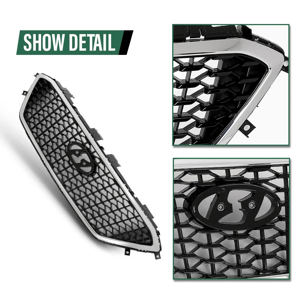 Front Bumper Upper Grille for Hyundai Sonata (2015–2017)