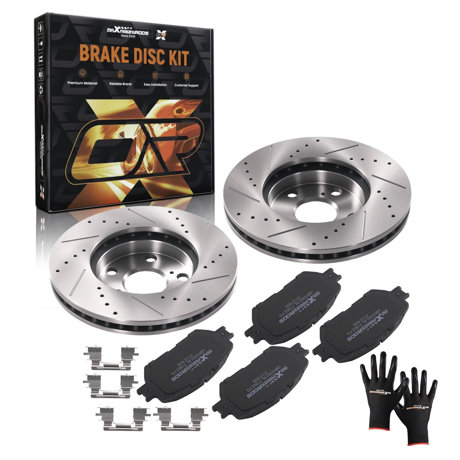 Front Brake Rotors + Ceramic Brake Pads for Toyota Camry (2002–2006) S31050 P908