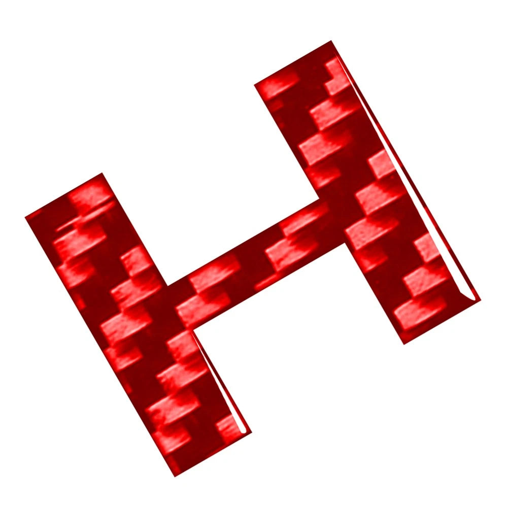 H Red Window Door Badge Emblem Decals for Car