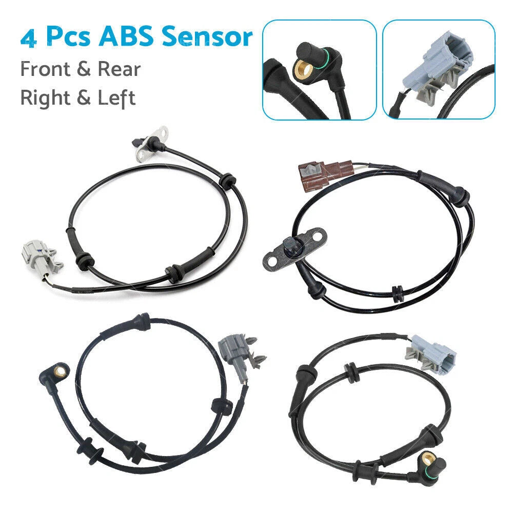 4X ABS Sensor Set for Nissan Navara D40 (2005–2014)