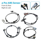 4X ABS Sensor Set for Nissan Navara D40 (2005–2014)