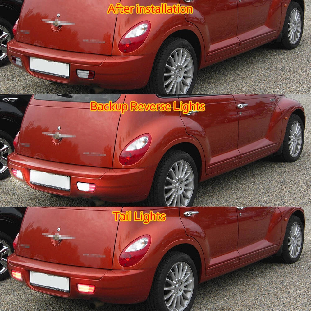2X Euro Clear LED Tail Lights for Chrysler PT Cruiser (2006–2010)