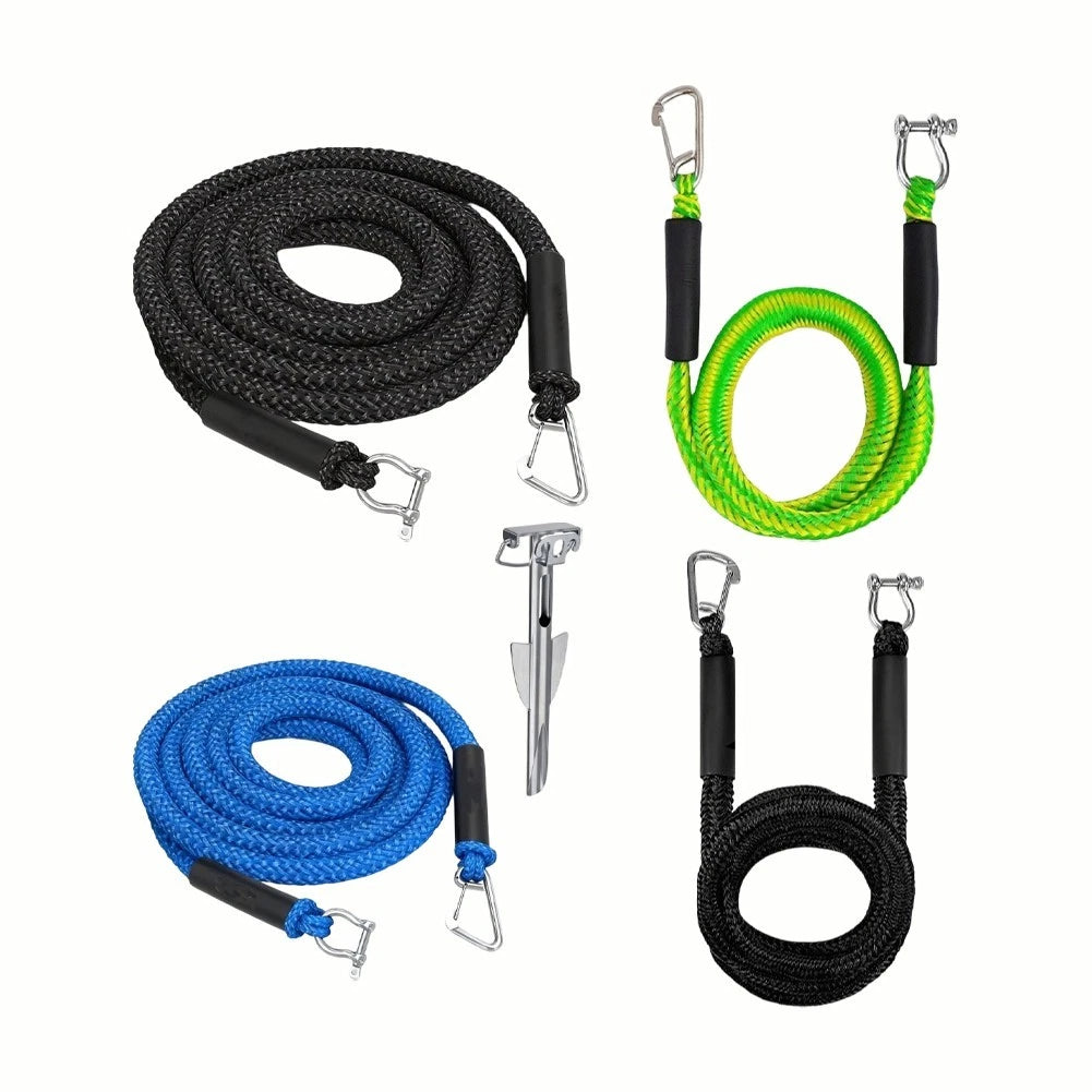 14FT Bungee Line for Boat Docking with 316 SS Shackle (Kayaks)