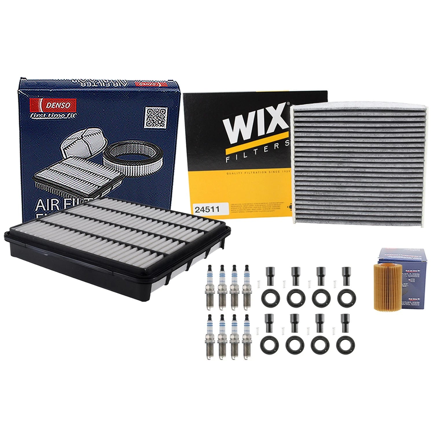 Tune Up Kit with 8 Spark Plugs and Boots for Lexus LX570, Toyota Sequoia (2008–2021)