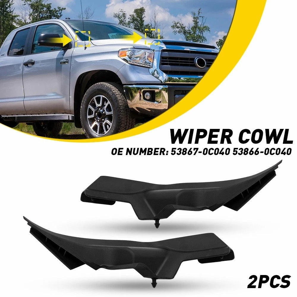 2 Front Windshield Wiper Side Cowl Cover for Toyota Tundra/Sequoia (2014–2021)