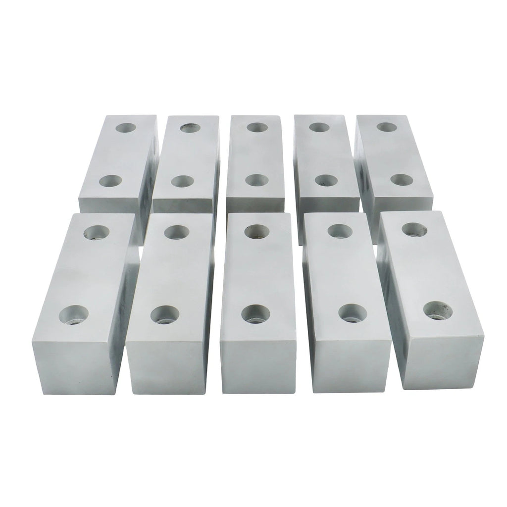 Set of 5 Aluminum Machined Soft Vise Jaws for 6" Vise (10 Jaws)