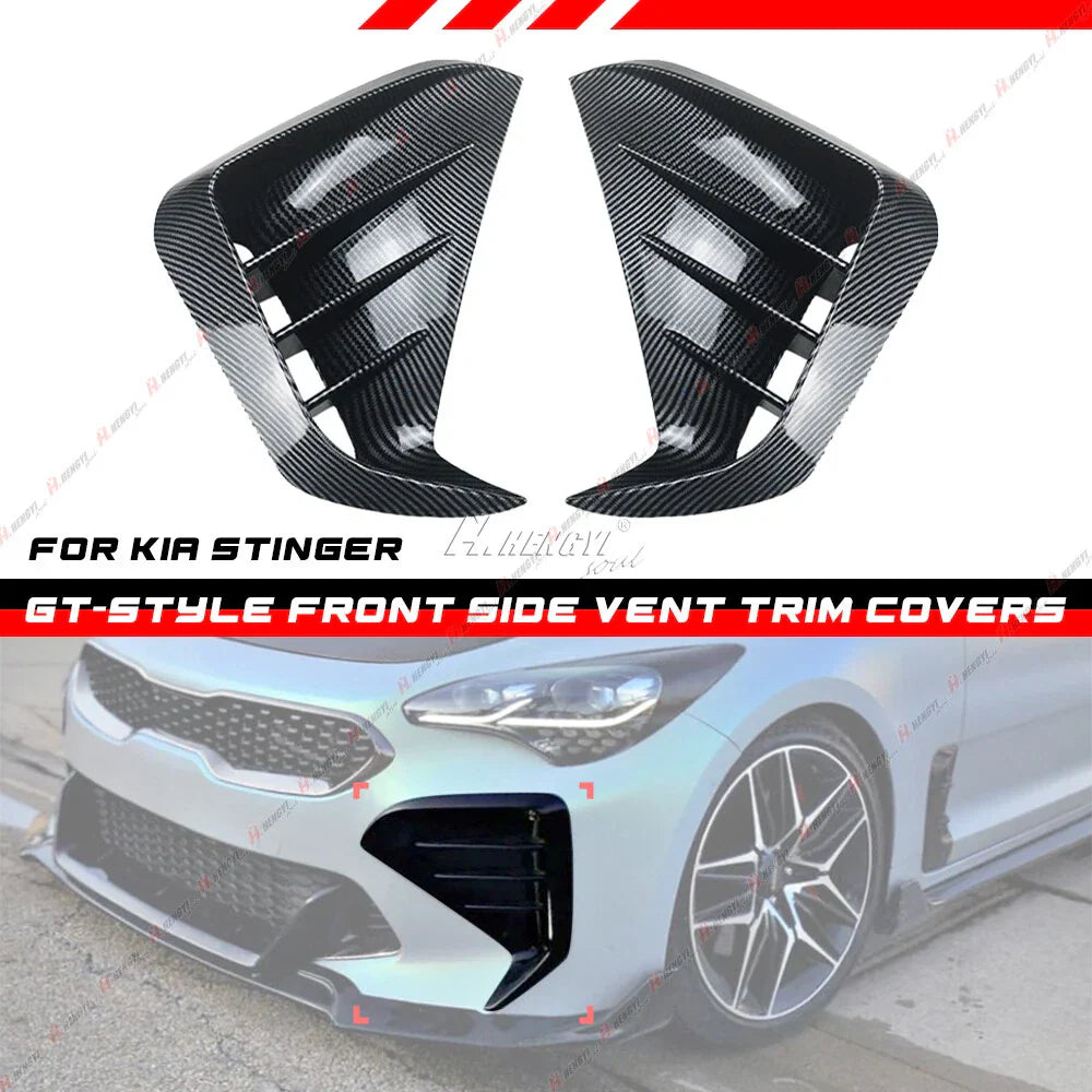 Blade Trim Cover Front Bumper Side Vent Grill for KIA Stinger (2017–2023)