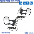 Pair Power Folding Mirrors for Ford E-350 E-450 E-150 (2009–2016)