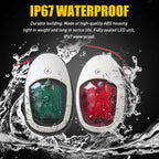 Set of 4 Red & Green LED Navigation Lights for Boat (Year Range)