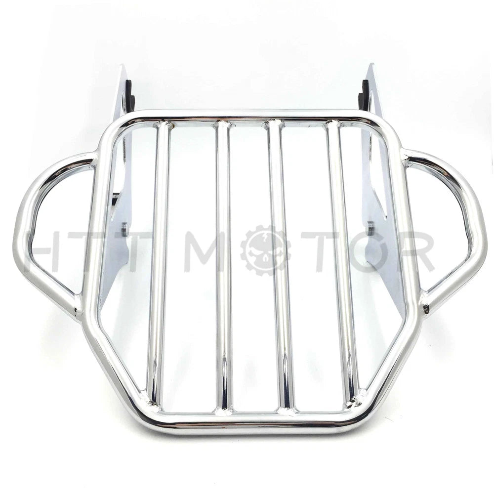 2X Chrome Detachables Luggage Rack for Harley Touring Road King (2009–2016)