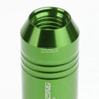 20 Pcs Open End M12x1.5 60mm Tall Green Aluminum Lug Nuts for JDM Vehicles