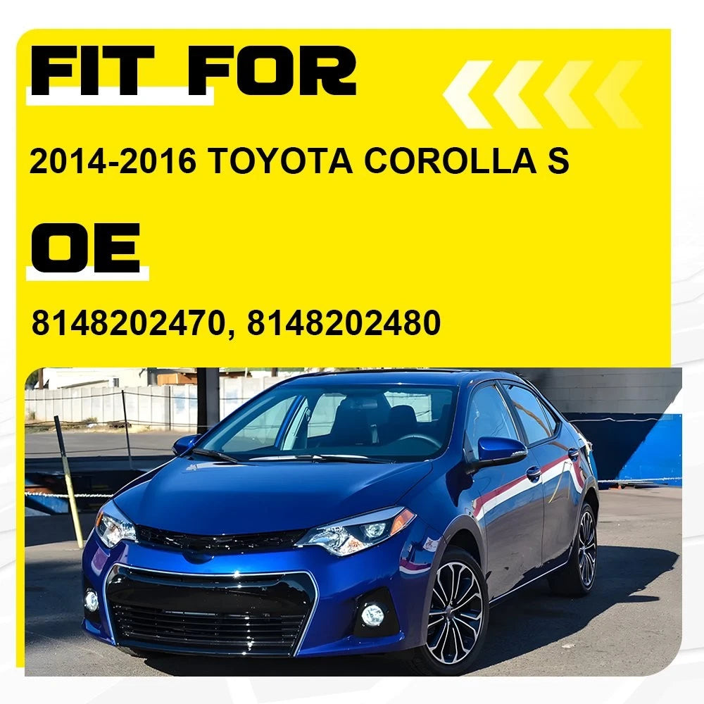 Fog Light Bezel Covers for Toyota Corolla (2014–2016) L+R