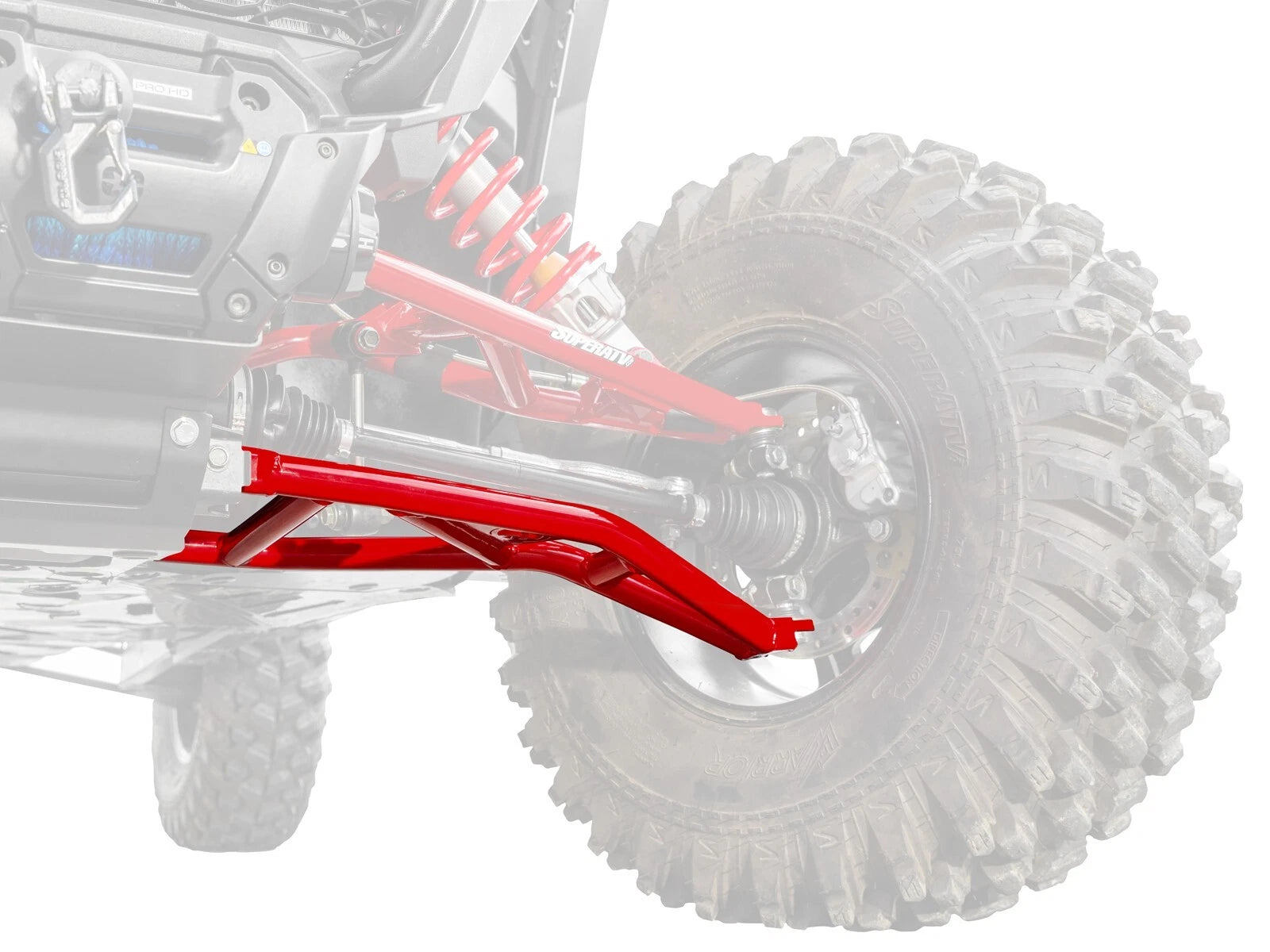 Lower Non-Adjustable A-Arms for Polaris RZR XP (2015–2023) - Red