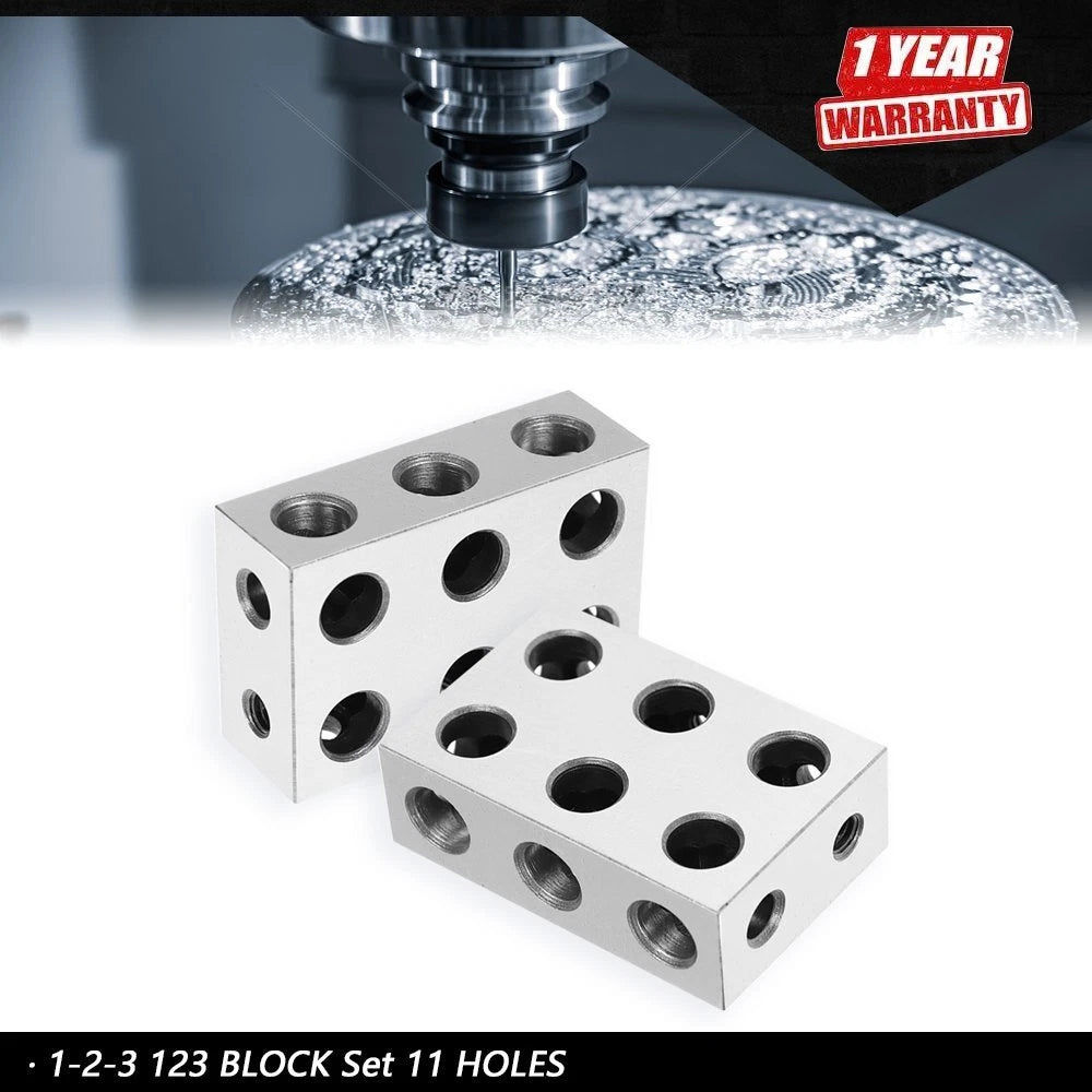 Matched Pair 123 Blocks for Precision Machining (0.0002")