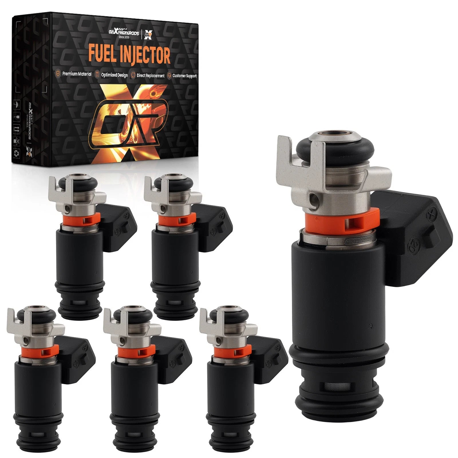 Set of 6 Fuel Injectors for VW Golf Jetta EuroVan 2.8L V6 (1999–2005) 021906031B