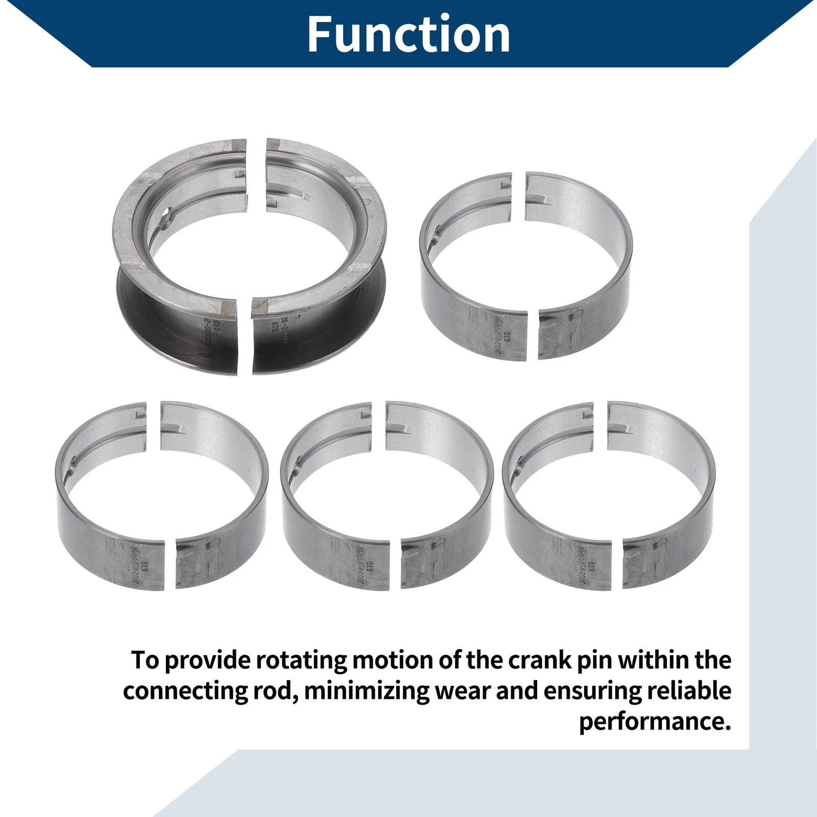 Main Bearing Set No. 2102026040 for Hyundai Accent (1995–2011)