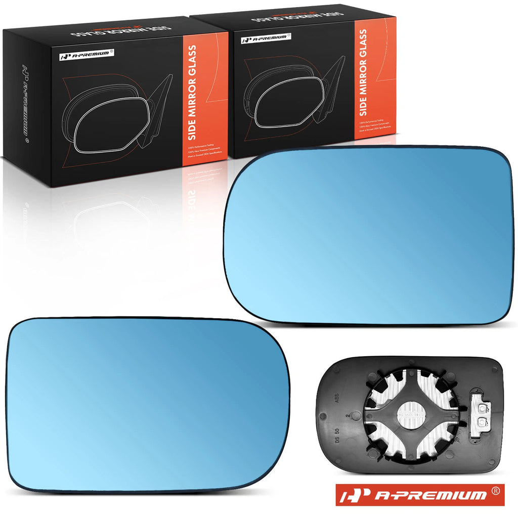 Pair Heated Blue Power Mirror Glass for BMW 750iL 740iL (1995–2001)