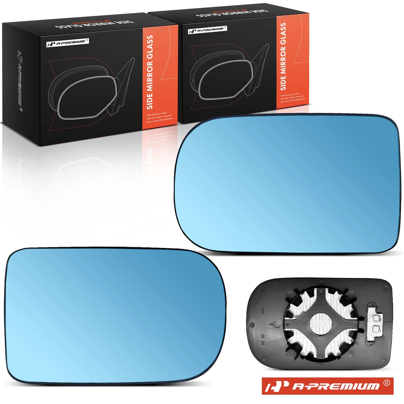 Pair Heated Blue Power Mirror Glass for BMW 750iL 740iL (1995–2001)