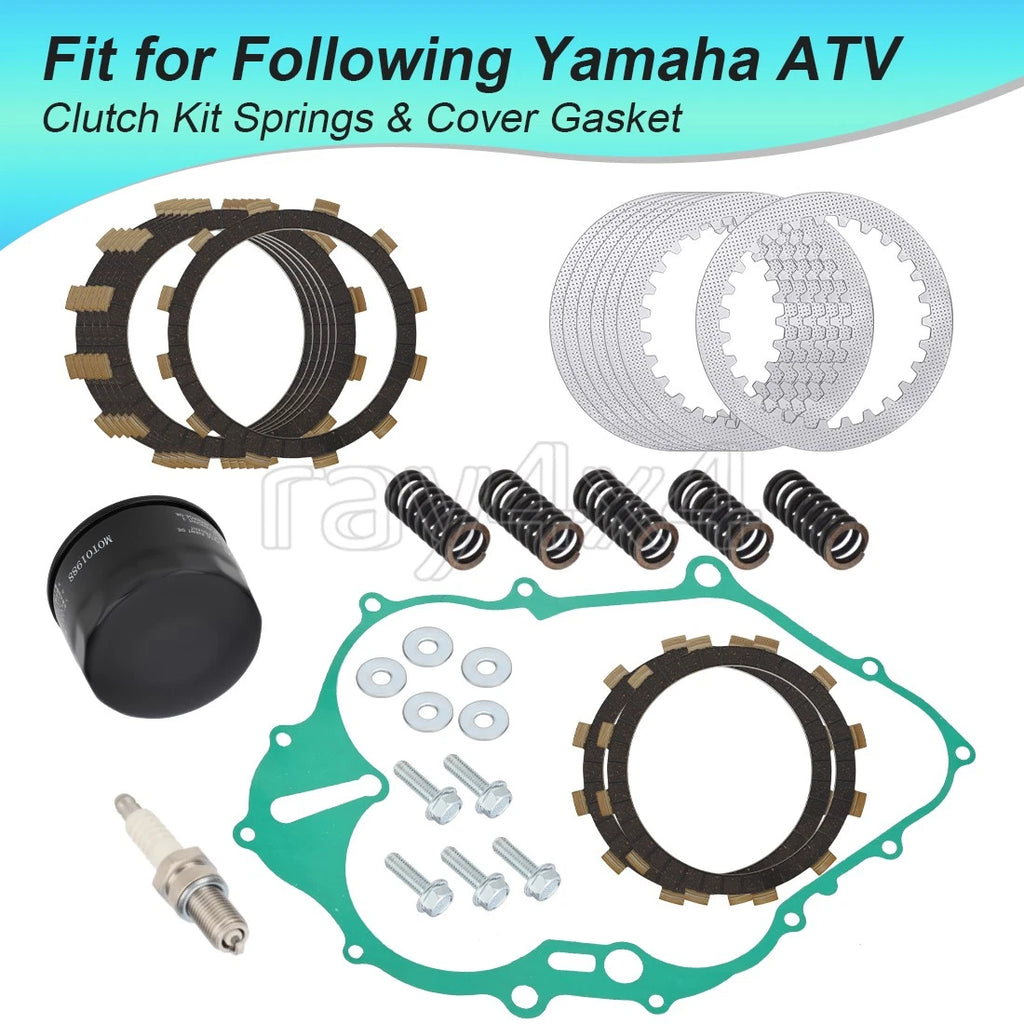 Clutch Friction Plates Kit & Cover Gasket for Yamaha Raptor 660R (2001–2005)