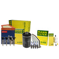 Set of 4 Mann Filters & 4 Denso U-Groove Spark Plugs for Audi VW 2.0