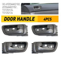Set of 4 Door Handles for Toyota (2002–2006) Front Rear Inner Gray Plastic