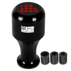 Universal Aluminum Cylindrical Shift Knob for Cars (Black, Thread Adapters)