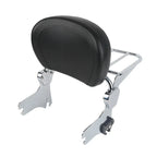Chrome/Black Sissy Bar Backrest Luggage Rack for Harley Touring (1997-2008)