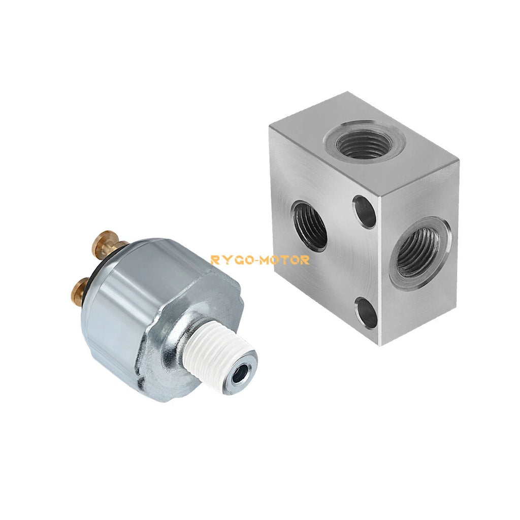 Brake Cross Fitting & Stoplight Pressure Switch for Polaris RZR Ranger (570–800)