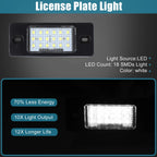 2X LED License Plate Light for VW Jetta  - Includes LED Decoders