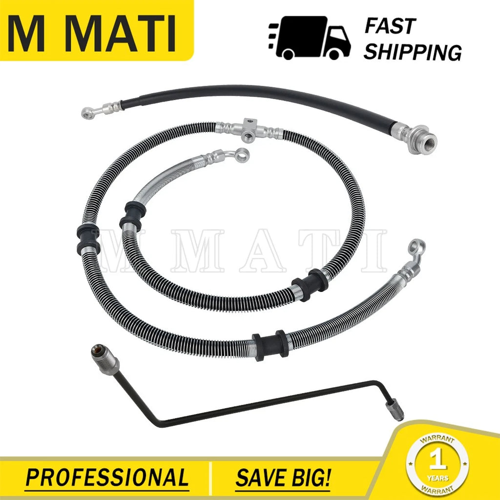 Front Brake Hose Line & Pipe Kit for Yamaha YFM450 4x4 Grizzly (2011–2014)