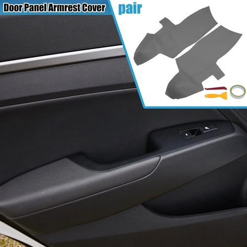 1 Pair Front Door Panel Armrest Cover for Hyundai Santa Fe (2006–2012) Gray