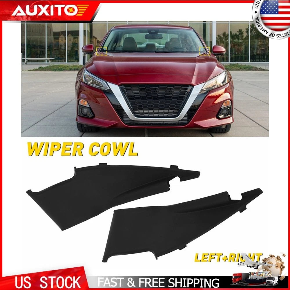 Front Windshield Wiper Side Cowl Extension Cover Trim for Nissan Altima (2019–2021)