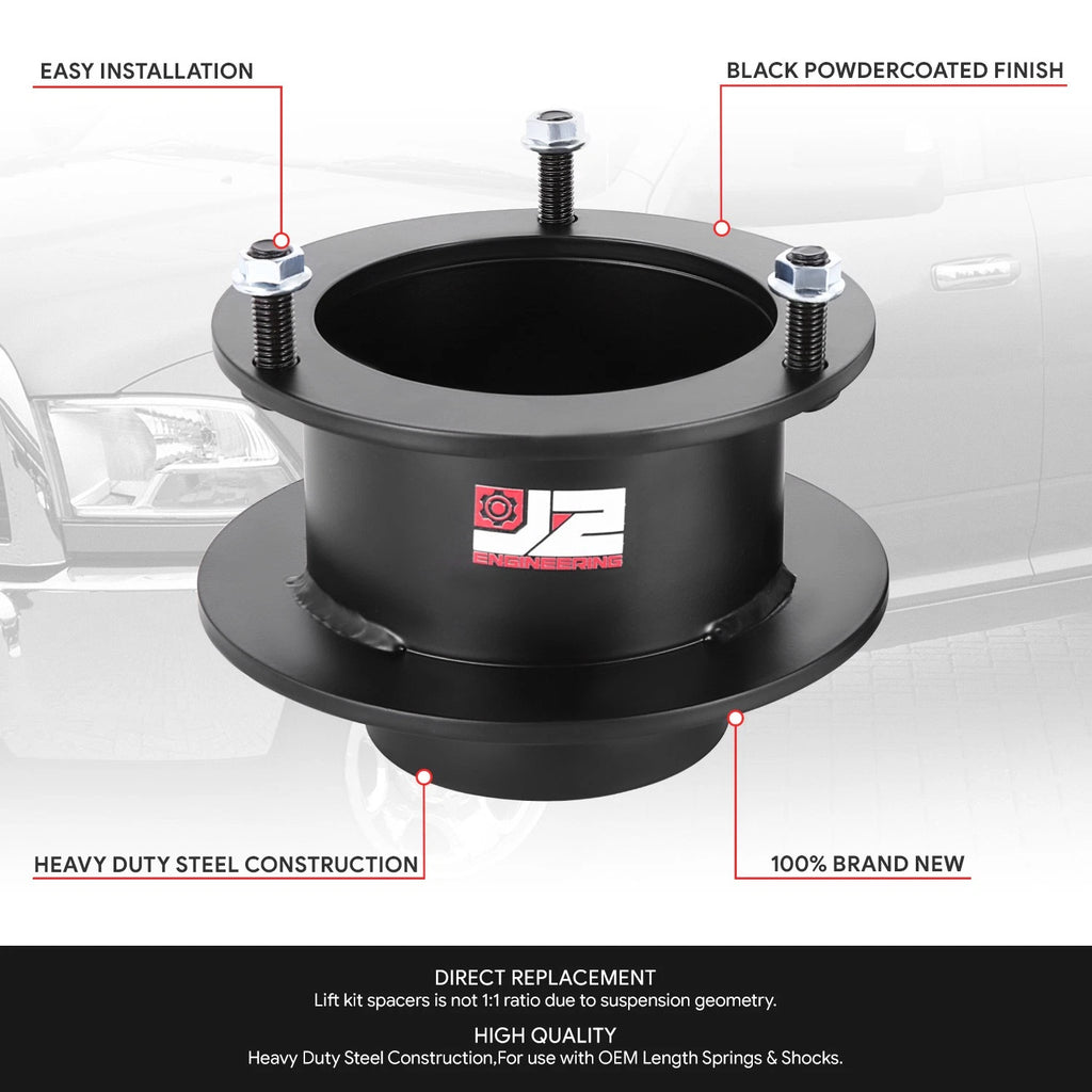 Set of 2 Front Strut Lift Spacers for Dodge Ram 2500 4WD (2003–2013)