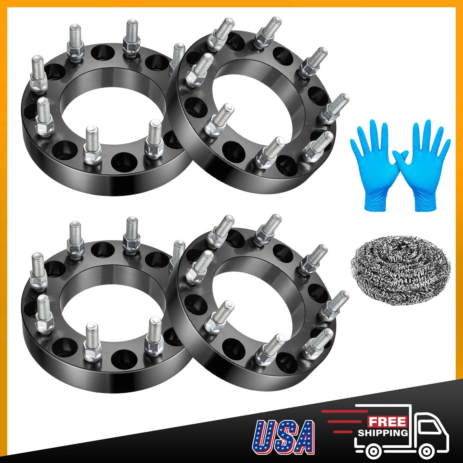 Set of 4 Wheel Spacers 1.5" 8x180 for GMC Sierra, Chevy Silverado (2001–2023)