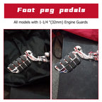Foot Pegs for Harley Davidson Road King, Street Glide (1-1/4" Bars)