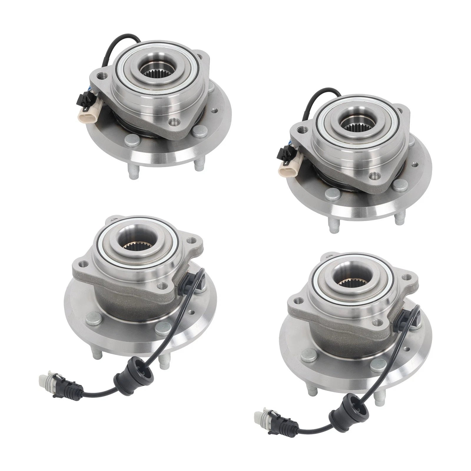 Set of 4 Wheel Hub Bearing Assemblies for Chevrolet Equinox Pontiac Torrent (2007–2009)